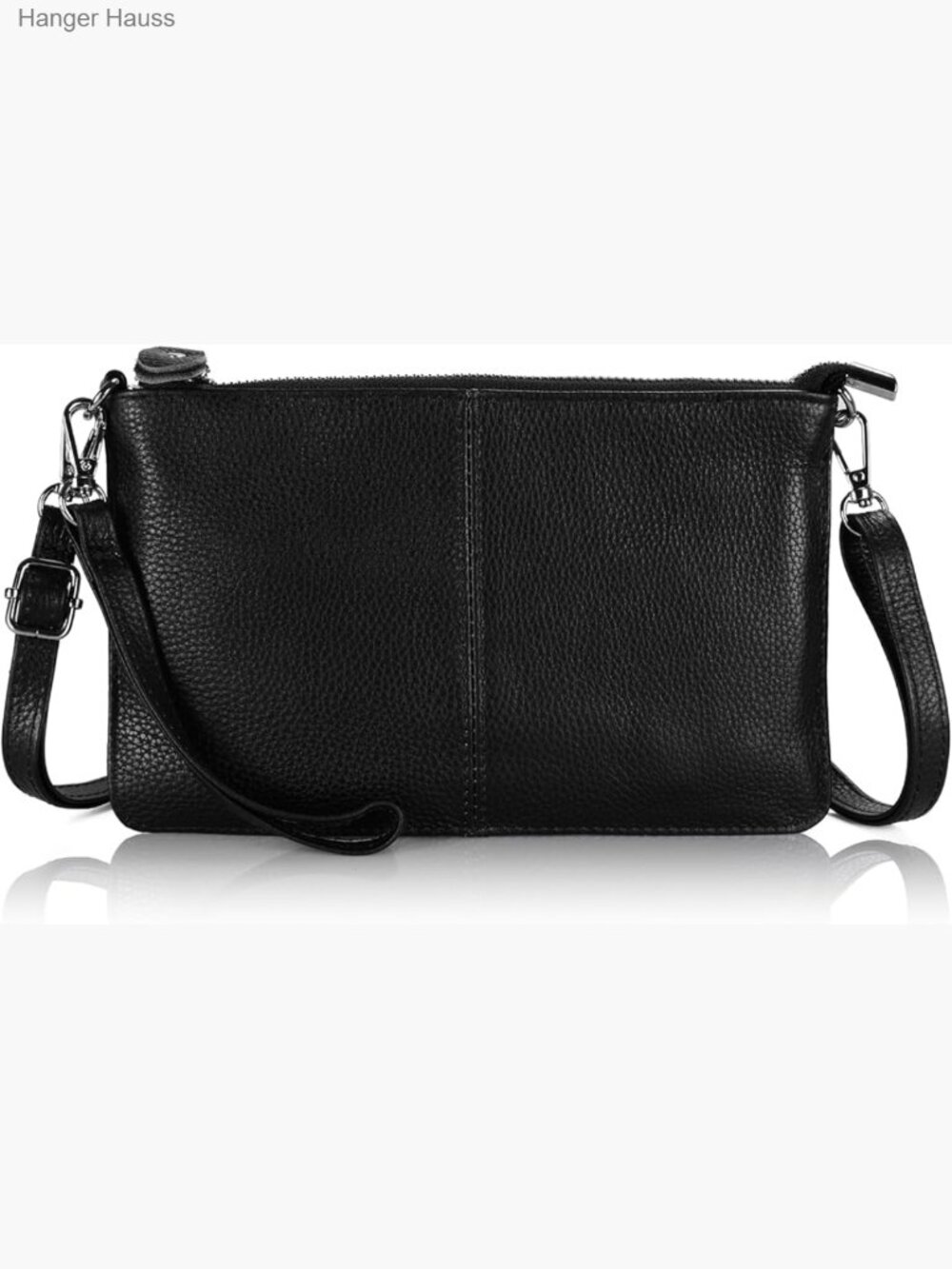 Genuine Leather Wristlet Crossbody Purse RFID Clutch Wallet